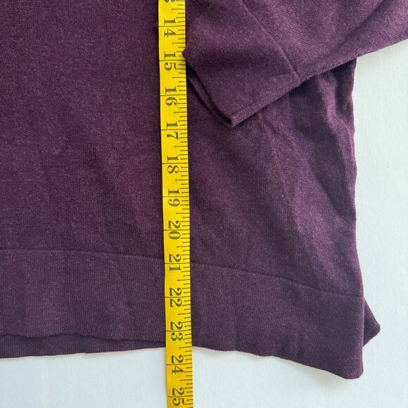 Eileen Fisher Purple V-Neck Sweater Relaxed Fit Size Medium NWT - Picture 7 of 8